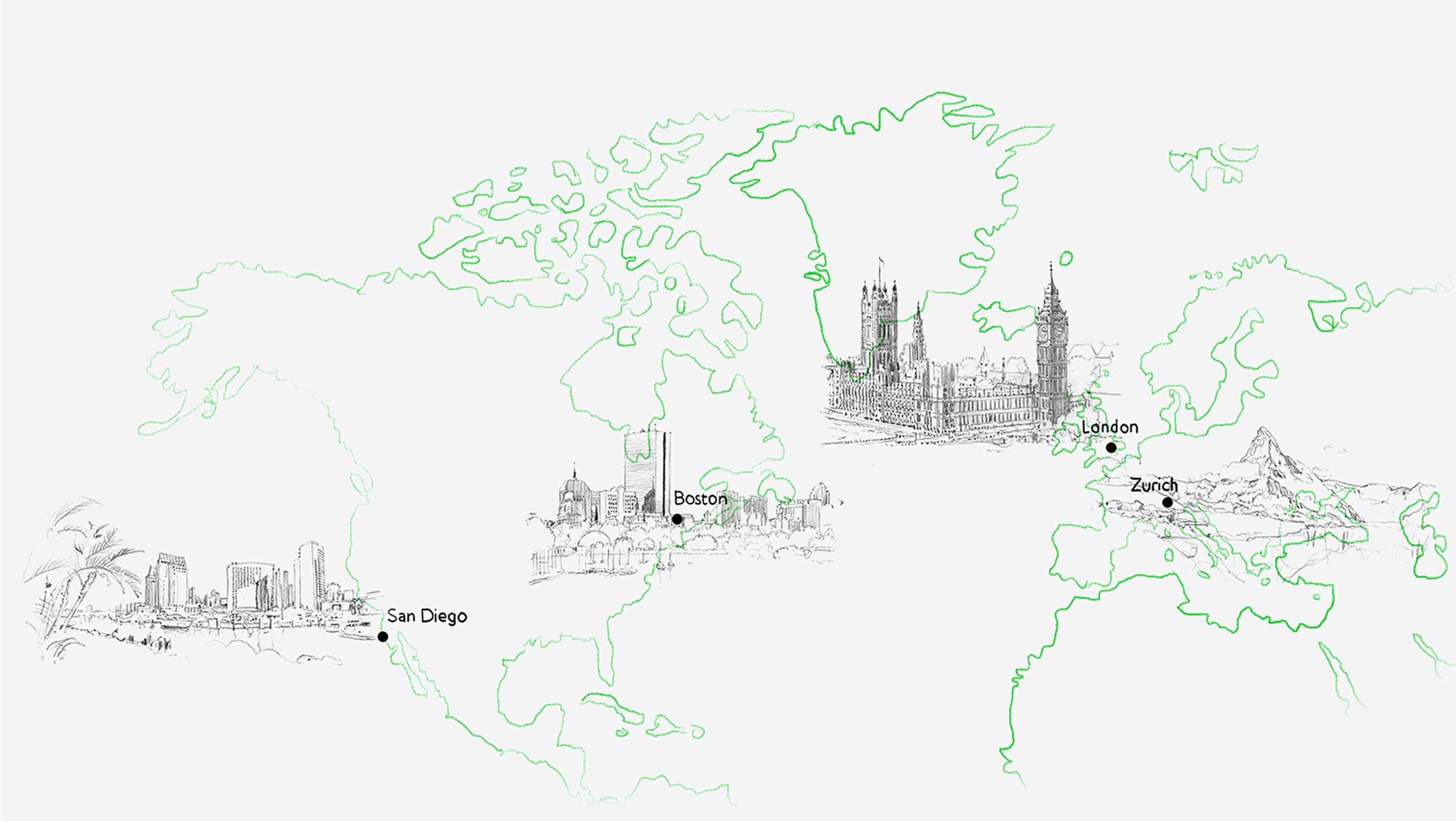 Global presence and locations evitria